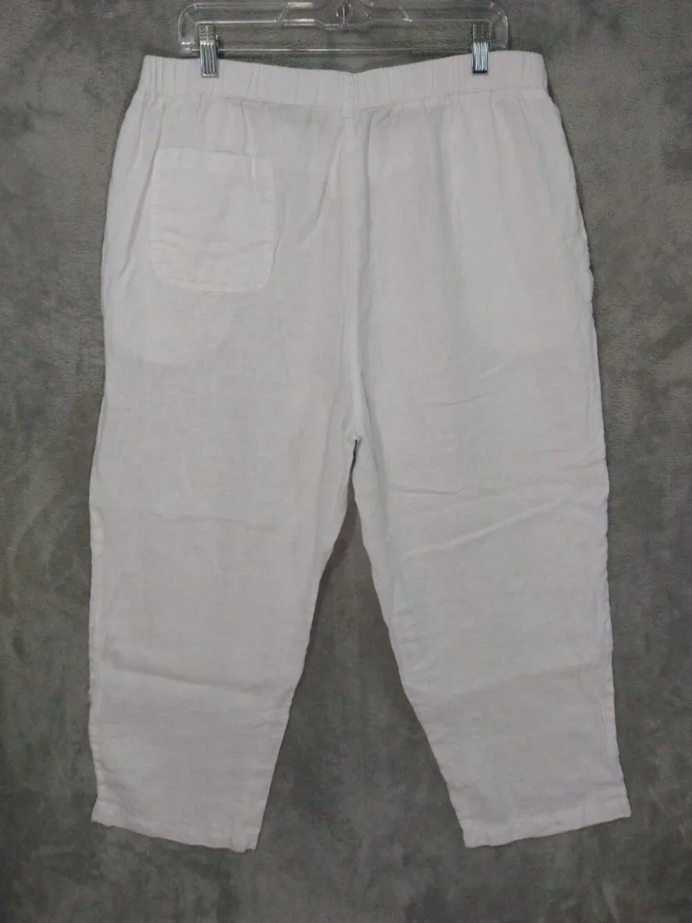 Quince Linen Pants Womens XL Ivory Pull On 100 Percent European Flax Crop